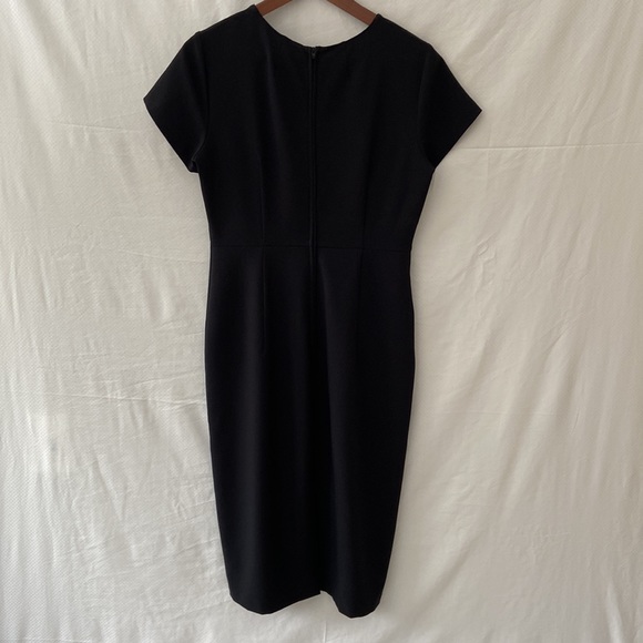 BABATON Black Dress with Mid Rift Slit Midi Length size 8 - Picture 3 of 4